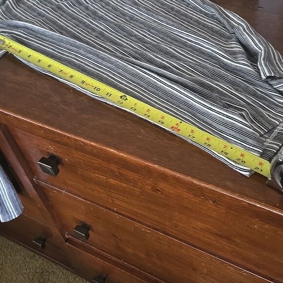 a.n.a Navy Deep Blue White Striped Cropped Jumpsuit 0x Pockets Sleeveless Plus - Picture 14 of 16